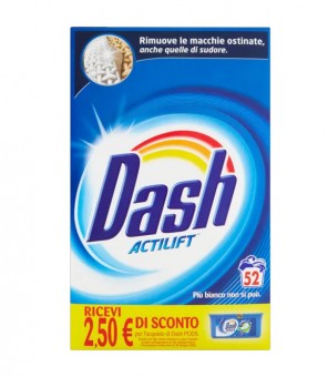 DASH DETERGENT DETERGENT EN POUDRE 52 MESURES KG.3,38