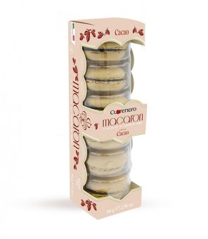 CUORENERO MACARON À LA CRÈME DE CACAO 6 PIÈCES GR.84