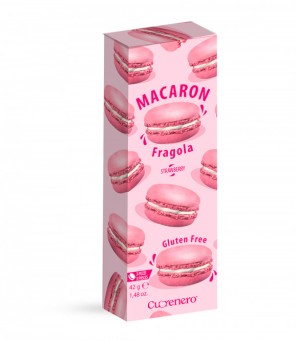 CUORENERO MACARON ALLA FRAGOLA 3 PEZZI GR.42