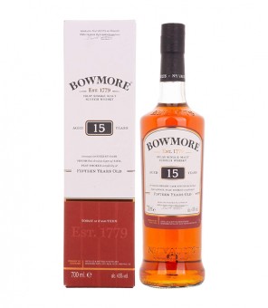 BOWMORE ISLAY SINGLE MALT SCOTCH WHISKEY 15 ÅR CL.70