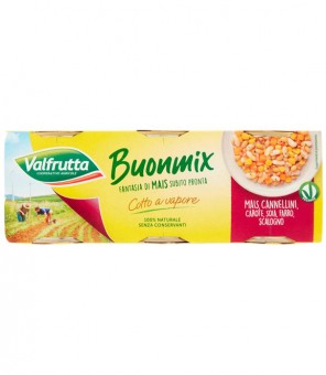 VALFRUTTA BUONMIX FIOLETOWA KUKURYDZA CANNELLINI MARCHEWKA SOJOWA ŁUPINKA GR140X3