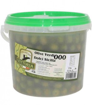 VITTORIA MEDIUM SICILIAANSE ZOETE GROENE OLIJVEN KG 5