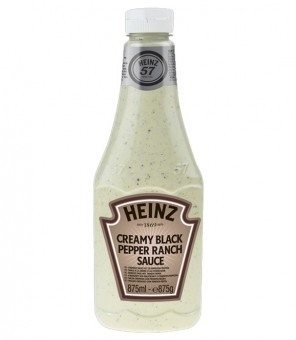 SALSA HEINZ CREMOSA DE PIMIENTA NEGRA RANCH ML. 875