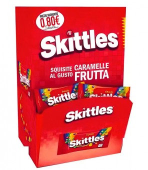 CARAMELOS SKITTLES EXPO FRUTAS EN CAJÓN 42 X 38 Gr.