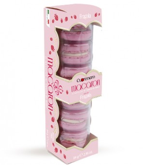 CUORENERO MACARON WITH STRAWBERRY 6 PIECES GR.84