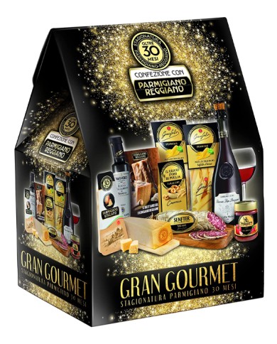 EMPAQUE DE REGALO GRAN GOURMET CONDIMENTO PARMESANO 30 MESES 9 PIEZAS