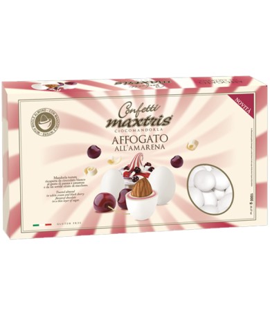 MAXTRIS CONFETTI CHOCOLADE AMANDEL VERDRINKT MET KERS 1 KG