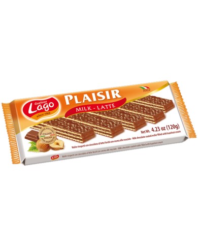 GASTONE LAGO WAFER PLAISIR COVERED WITH MILK CHOCOLATE GR.120