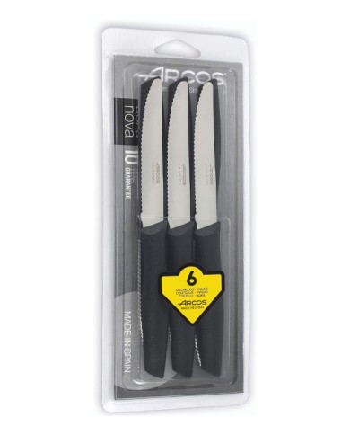 ARCOS SET 6 COLTELLI DA TAVOLA SERIE NOVA 110 mm.