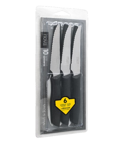 ARCOS SET OF 6 NOVA SERIES STEAK KNIVES