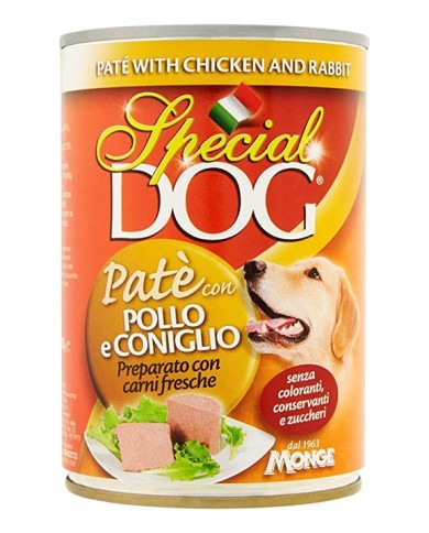 SPECIAL HUND HÄHNCHEN UND KANINCHEN PATE' GR.400 X 12