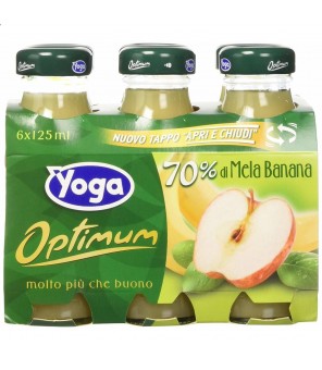 YOGA APPLE AND BANANA JUICES WITH SCREW CAP 6 X 125 ML