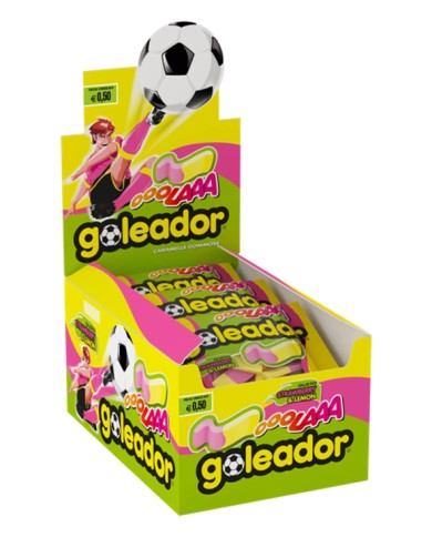 CARAMELOS GOLEADOR GOLEADOR FRESA Y LIMÓN 20 PIEZAS