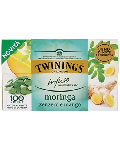 TWININGS INFUSO DE MORINGA JENGIBRE Y MANGO 20 FILTROS