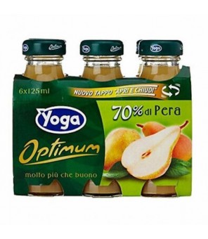 YOGA PEAR JUICES WITH SCREW CAP 6 X 125 ML