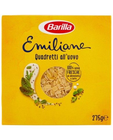 BARILLA EMILIANE SQUARES WITH EGG 275 GR