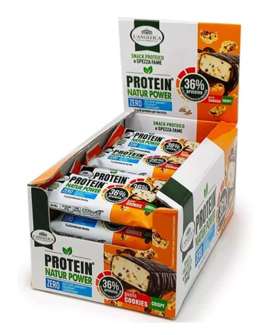 L'ANGELICA NATUR POWER PROTEIN BAR 36% COOKIES CRISPY X 24 PIECES