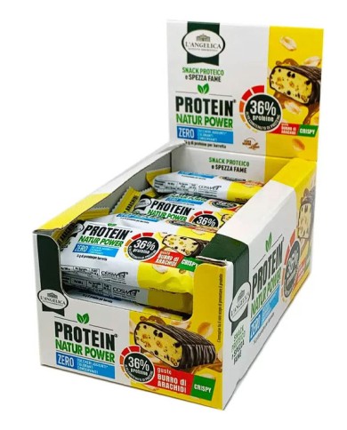 L'ANGELICA NATUR POWER PROTEIN BAR 36% BEURRE DE CACAHUÈTE CROUSTILLANT X 24 PIÈCES