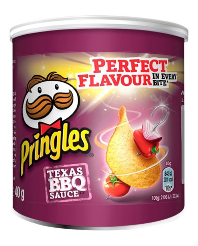 PRINGLES TEXAS CHIPS BARBACOA GR. 40 X 12 PAQUETES