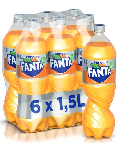 FANTA ORANGE ZÉRO LT. 1,5 X 6 BOUTEILLES