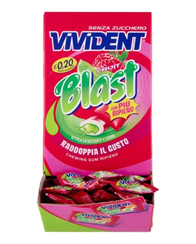 VIVIDENT BLAST FRUIT CHEWING GUM 200 PIÈCES