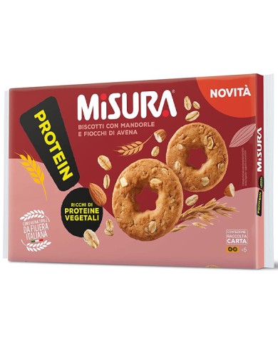 MISURA GALLETAS PROTEICAS CON ALMENDRAS Y COPOS DE AVENA GR.260