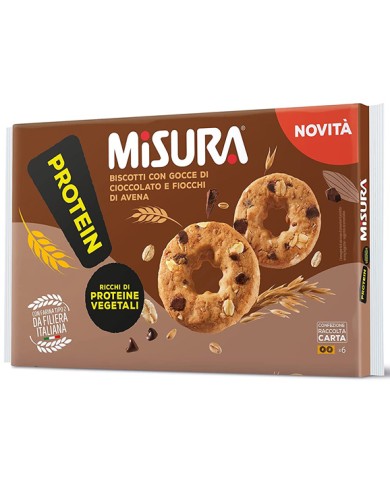 MISURA GALLETAS PROTEICAS CON CHOCOLATE Y COPOS DE AVENA GR.260