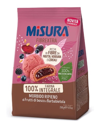 MISURA FIBREXTRA COOKIES WITH WILD BERRIES AND BEET BEET GR.260