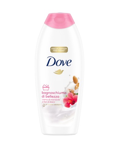 DOVE BEAUTY PIANKA DO KĄPIELI Z MIGDAŁAMI I KWIATAMI HIBISKUSA ML.750