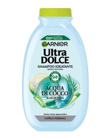 GARNIER SHAMPOOING ULTRA DOUX EAU DE COCO ET ALOE VERA ML.250