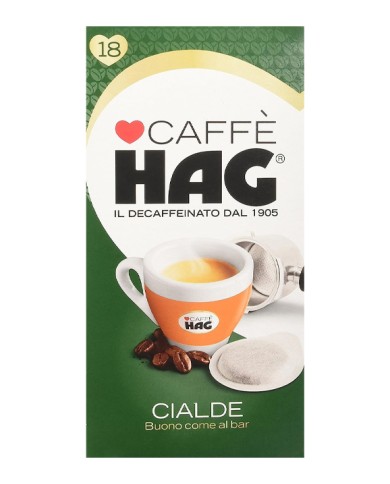 HAG DECAFFEINATED ESPRESSO COFFEE PODS 18 PIECES