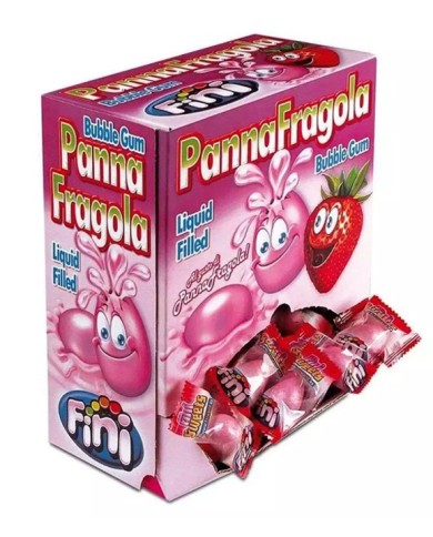 FINI BUBBLE GUM CREAM STRAWBERRY 200 PIECES