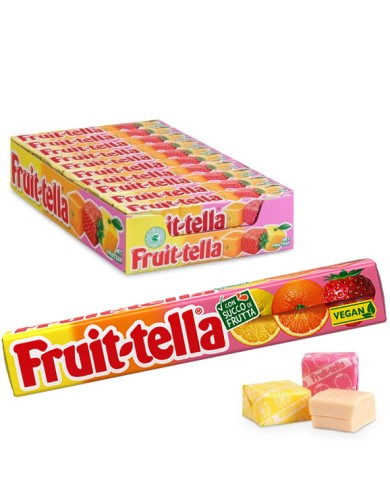 FRUITTELLA CARAMELLE FRUTTA VEGAN STICK X 20 PEZZI