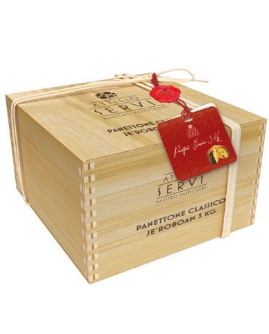 ATTILIO SERVI PANETTONE CLASSICO JEROBOAM CASSA IN LEGNO KG.3