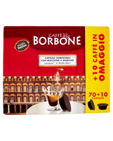 BORBONE KOFFIECAPSULES, MENGSEL VOOR LAVAZZA A MODO MIO, VERPAKKING VAN 80 STUKS