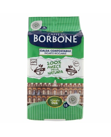 CAFÉ DÉCAFÉINÉ BORBONE EN DOSES X 15 PIÈCES