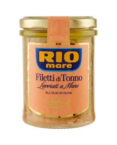 RIO MARE FILETTI DI TONNO LAVORATI A MANO ALL'OLIO DI OLIVA GR.180