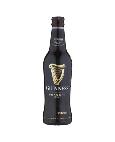 CERVEZA GUINNESS DRAFT STOUT EN VIDRIO CL.33 X 24 BOTELLAS