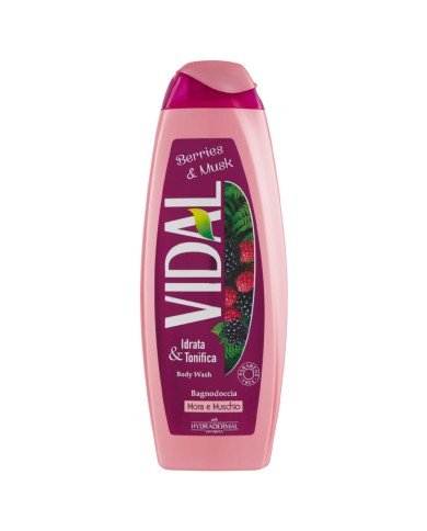 VIDAL BLACKBERRY AND MUSK SHOWER BATH HYDRATES AND TONES ML.500