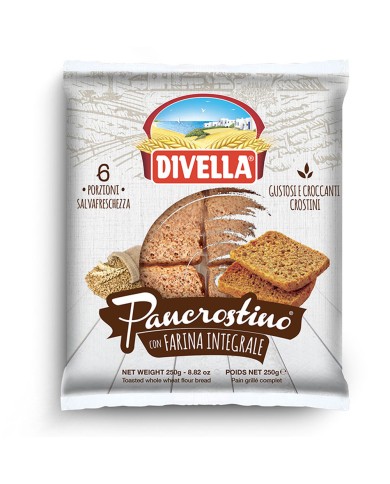 DIVELLA PANCROSTINO WITH WHOLE WHOLE FLOUR GR.250