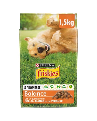 FRISKIES CANE CROCCHETTE BALANCE CON POLLO MANZO E VERDURE KG.1,5