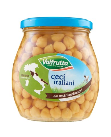 VALFRUTTA ITALIAN CHICKPEAS IN GLASS GR.570