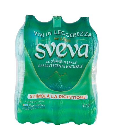 SVEVA AGUA LIGERAMENTE CON GAS 1,5 LT X 6 BOTELLAS