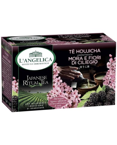 L'ANGELICA HOUJICHA GREEN TEA WITH BLACKBERRY AND CHERRY BLOSSOMS X 15 FILTERS