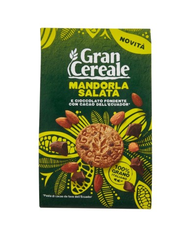 GRAN CEREALE BISCOTTI MANDORLA SALATA E CIOCCOLATO FONDENTE GR.280