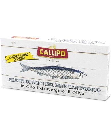 CALLIPO FILETTI DI ALICI DEL MAR CANTABRICO IN OLIO EXTRAVERGINE DI OLIVA GR.50