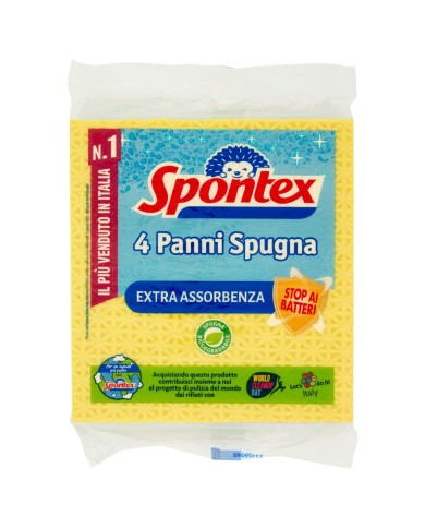 SPONTEX 4 EXTRA SAUGFÄHIGE SCHWAMMTÜCHER