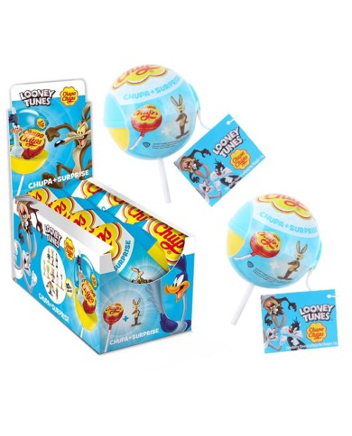 CHUPA CHUPS LOONEY TUNES MIT ÜBERRASCHUNG X 16 STÜCK