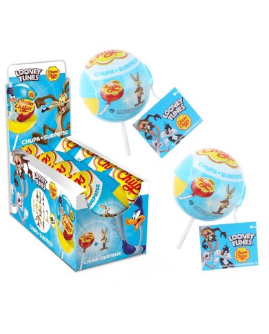 CHUPA CHUPS LOONEY TUNES WITH SURPRISE X 16 PIECES