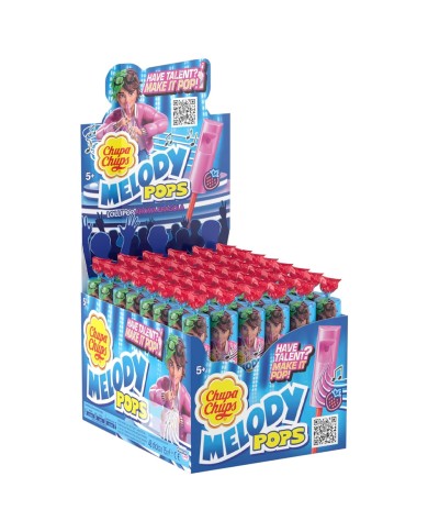 CHUPA CHUPS MELODY POPS STRAWBERRY X 48 PIECES